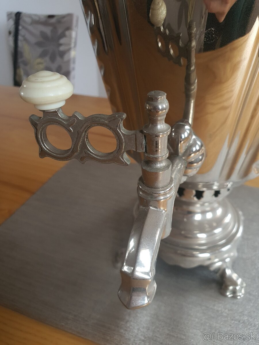 Starožitný uhoľný samovar - 7