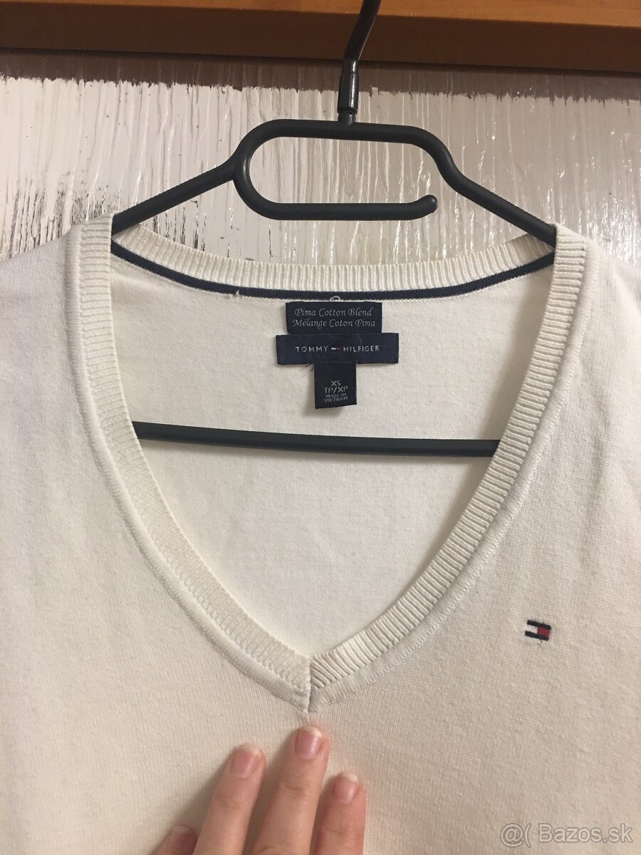 TOMMY HILFIGER originál white damsky svetrik S - 7