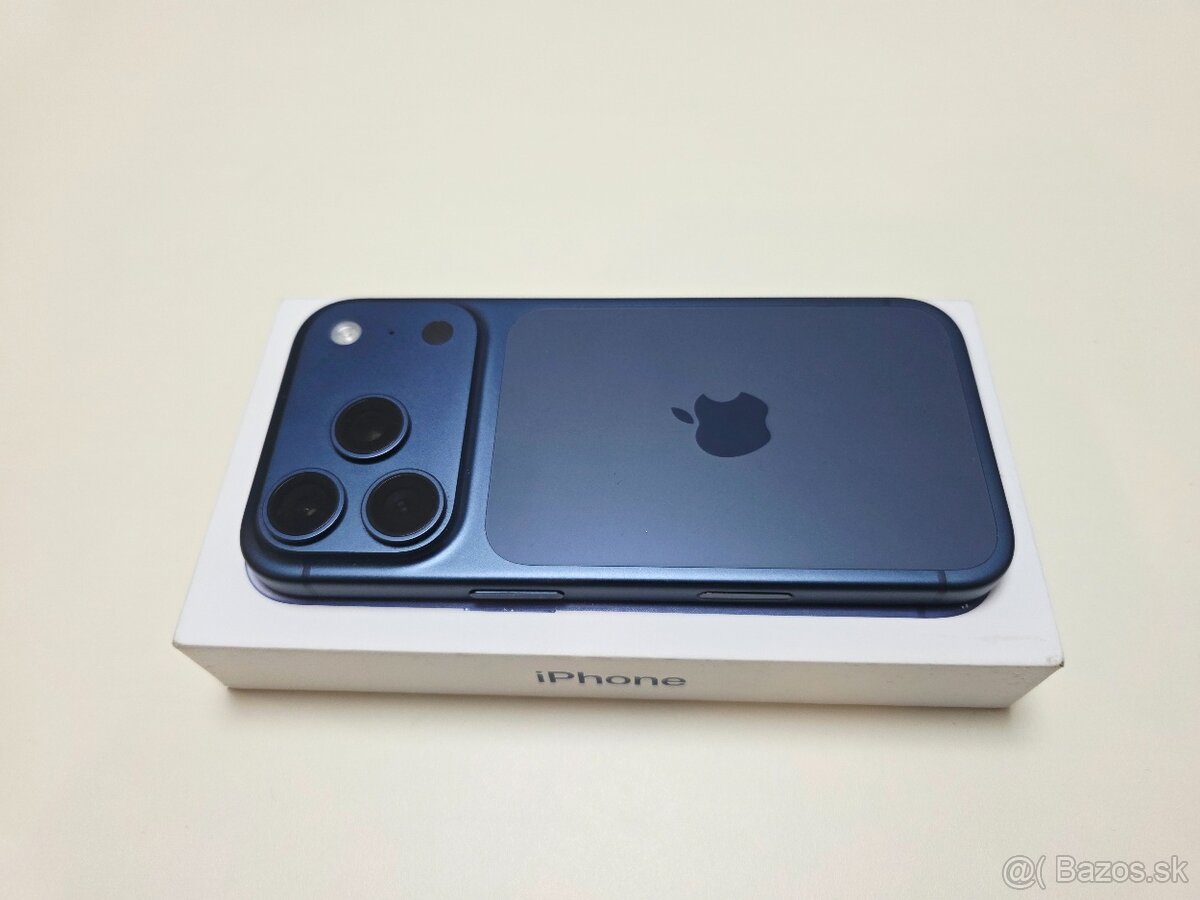 APPLE IPHONE 17 PRO 256GB DEEP BLUE,TOP STAV ,BATERKA 100% - 7