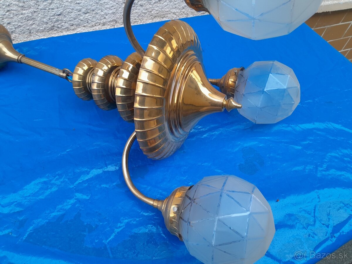 Historický mosadzný luster. - 7