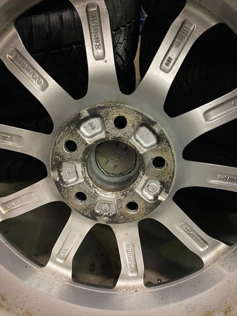 5x112 R18 7,5J ET39 Audi A4 + 225/45 R18 zimné - 7