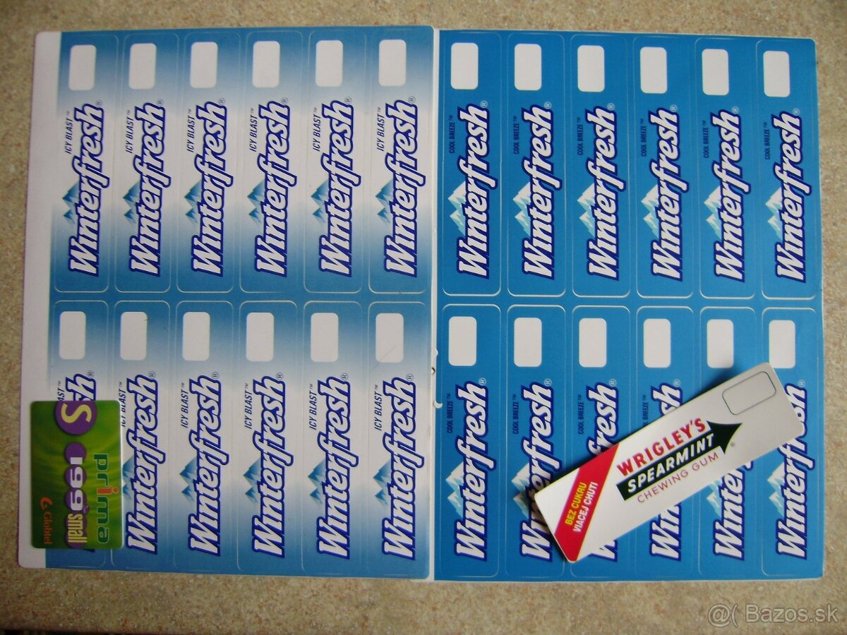 Predám, nálepky, žuvačky Wrigleys Winterfresh. - 7