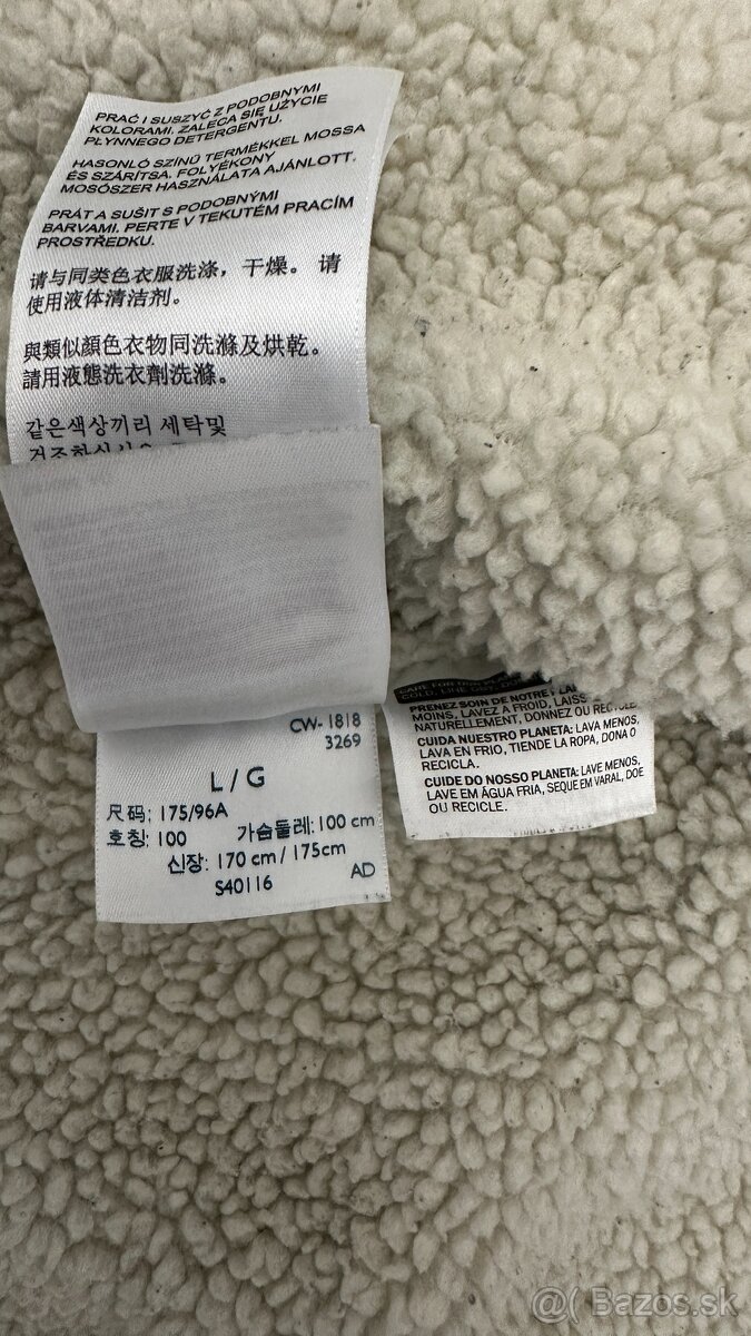 Pánska,džínsová,zateplená bunda LEVIS - veľkosť L - 7