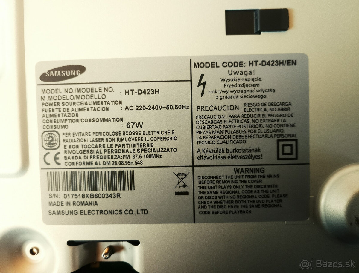 Domáce kino Samsung HT-D423H - 7