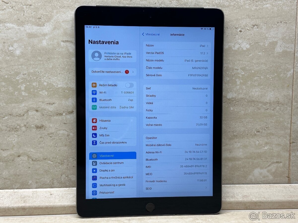 Apple iPad (6. generácia) Cellular 32 GB Space Gray - 7
