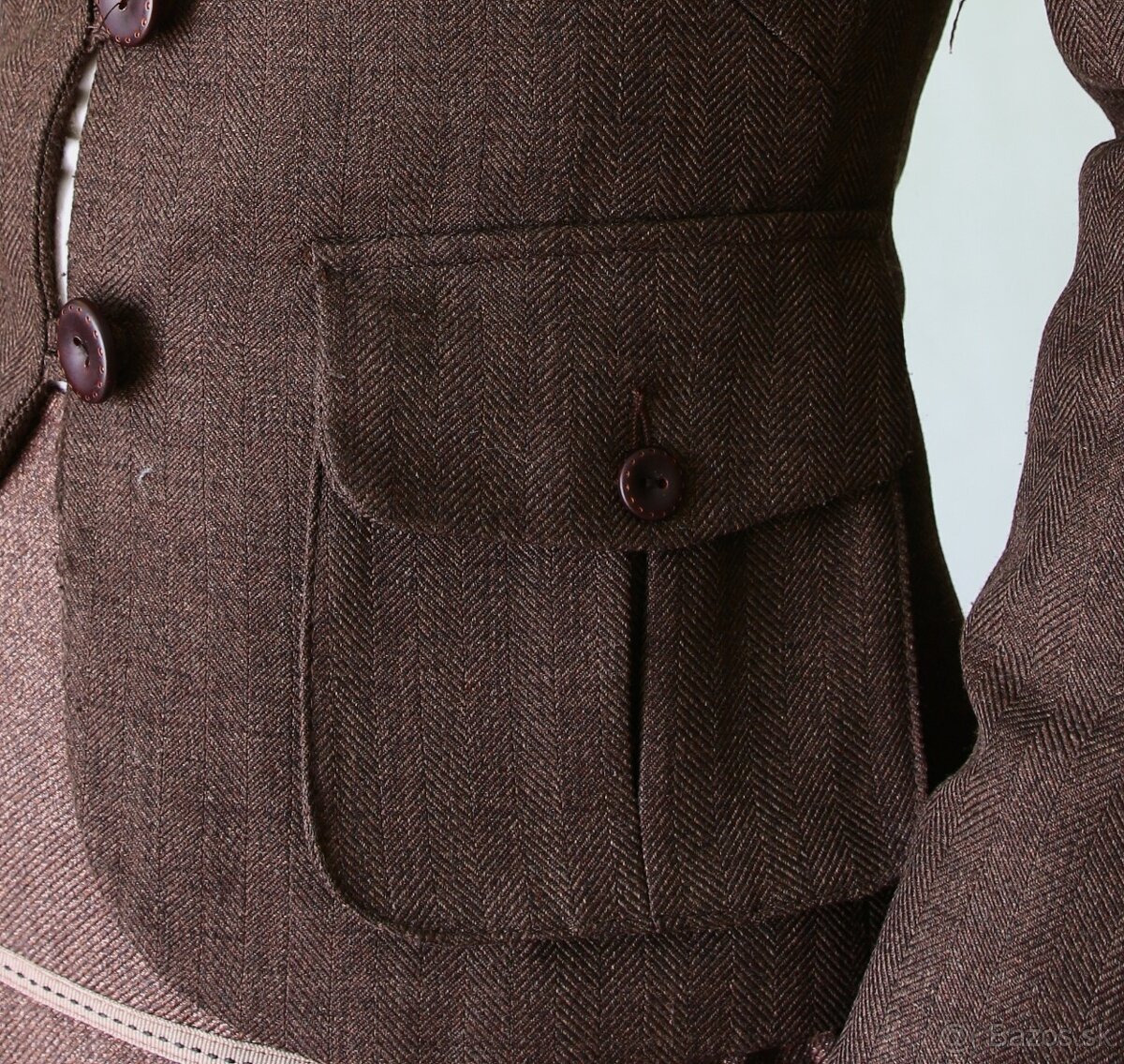 Hnedé sako s nakladanými vreckami Orsay veľ.32 - 7