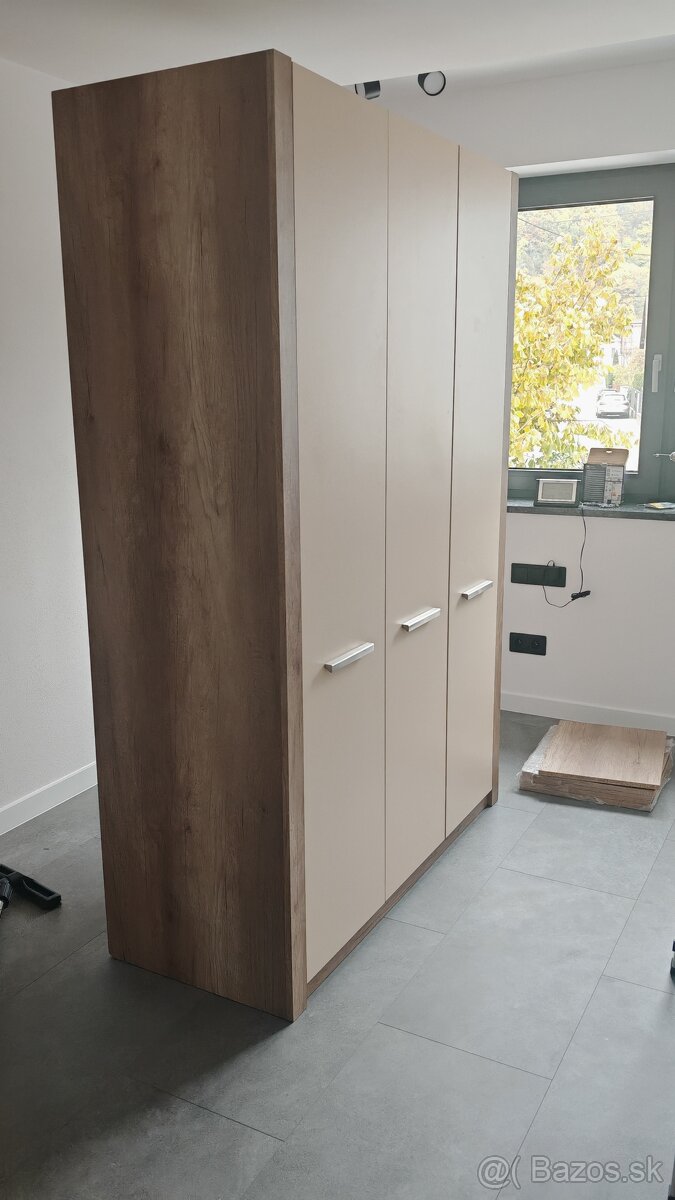 2x šatníková skriňa + 1x knihovňa DECODOM Dub Canyon/Piesok - 7