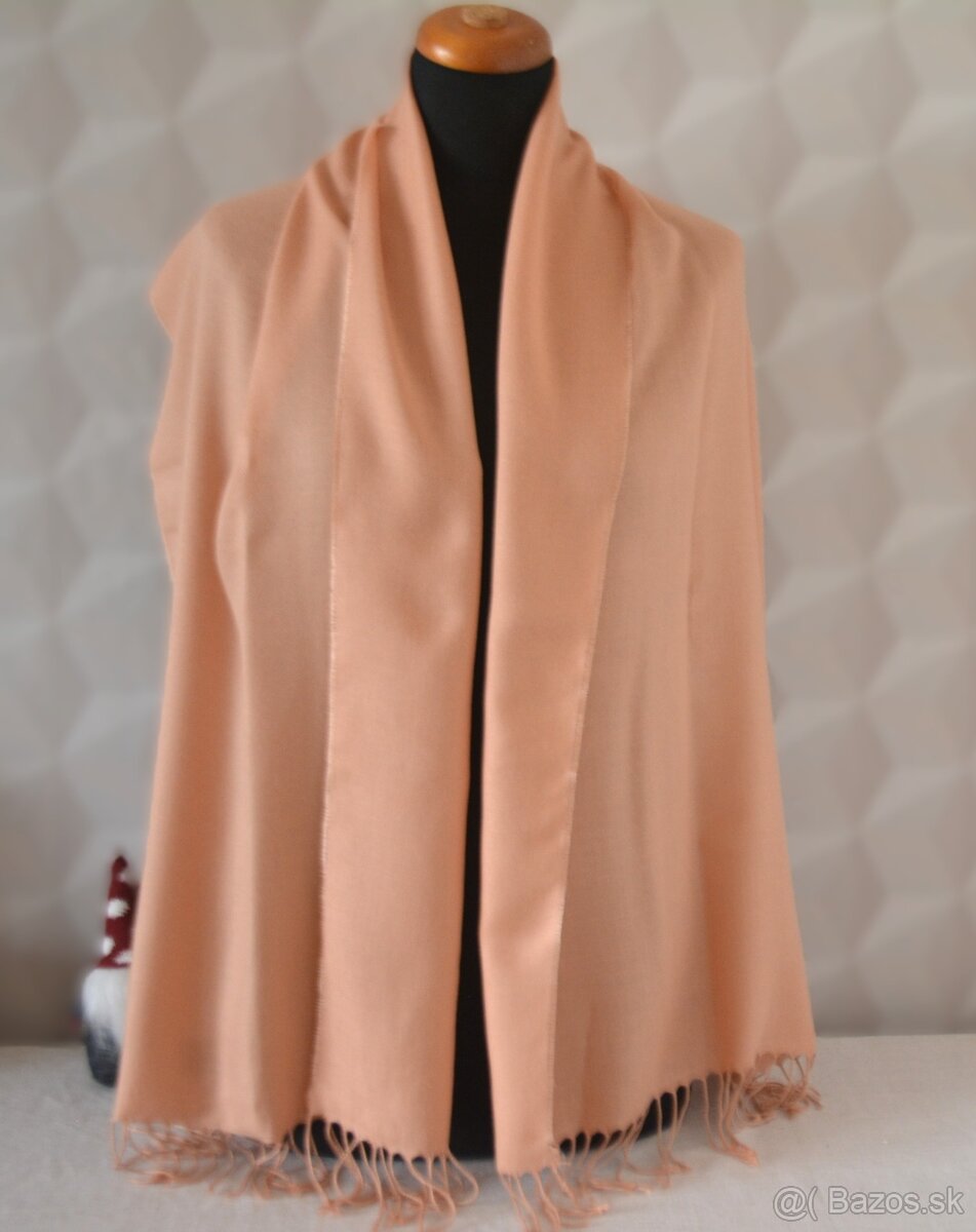 2x pashmina, lososová a ružová - 7