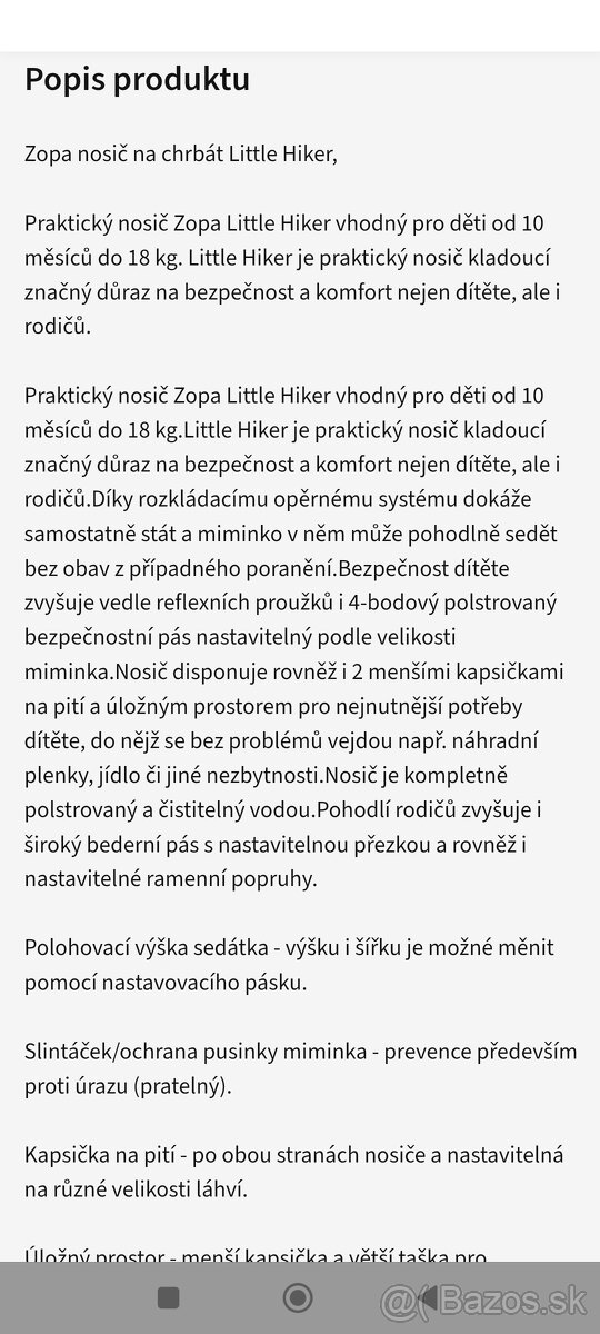 Predám nosič od 10 mesiacov do 18 kg dieťa - 7