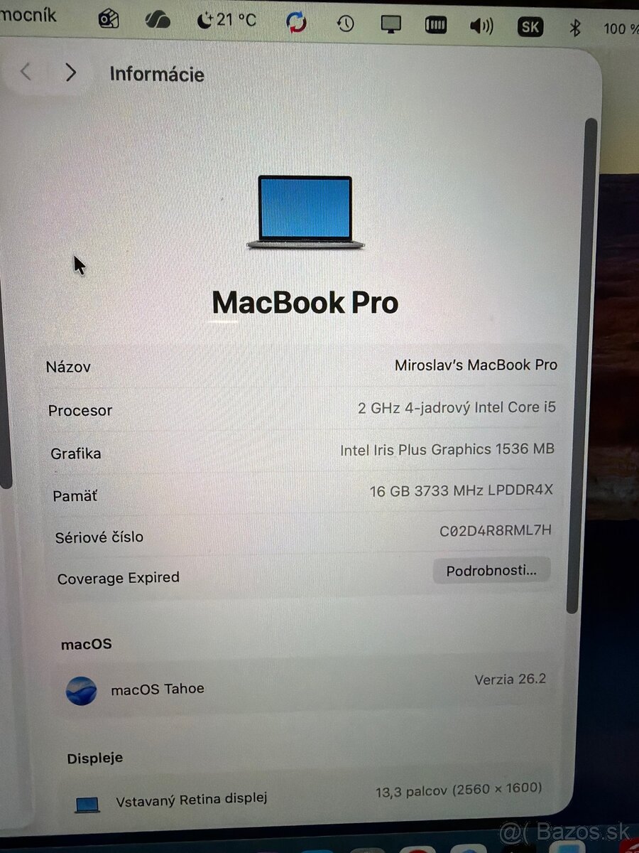Macbook Pro 13-inch, 4 Thunderbolt 3 porty - 7