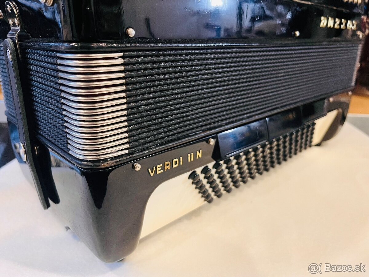 Predám akordeón Hohner Verdi II N- 96 Basový - 7