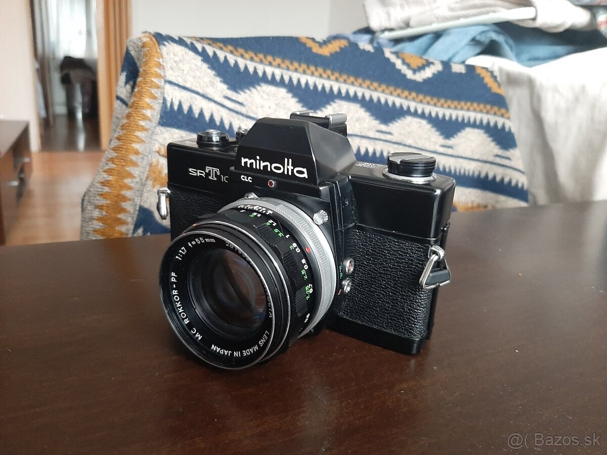 Top stav Minolta SRT 101 Black + objektiv Rokkor PF - 7