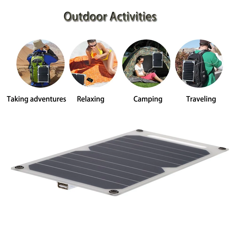 10W prenosny solarny panel/nabijacka s USB Portom - 7