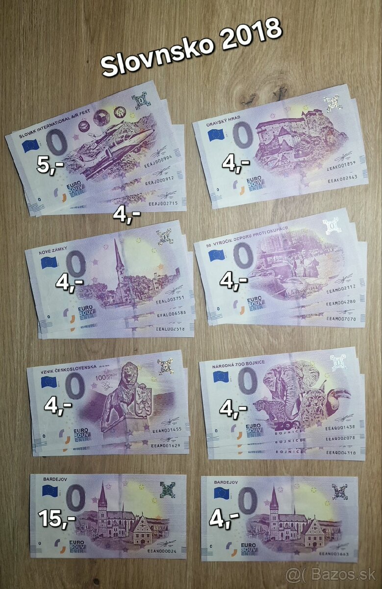 Na predaj - 0 Eurosuvenírové bankovky rôznych štátov sveta. - 7