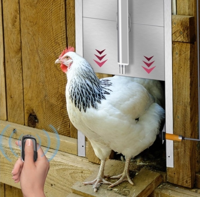 Automatické kovové dvierka pre kurníky - 7