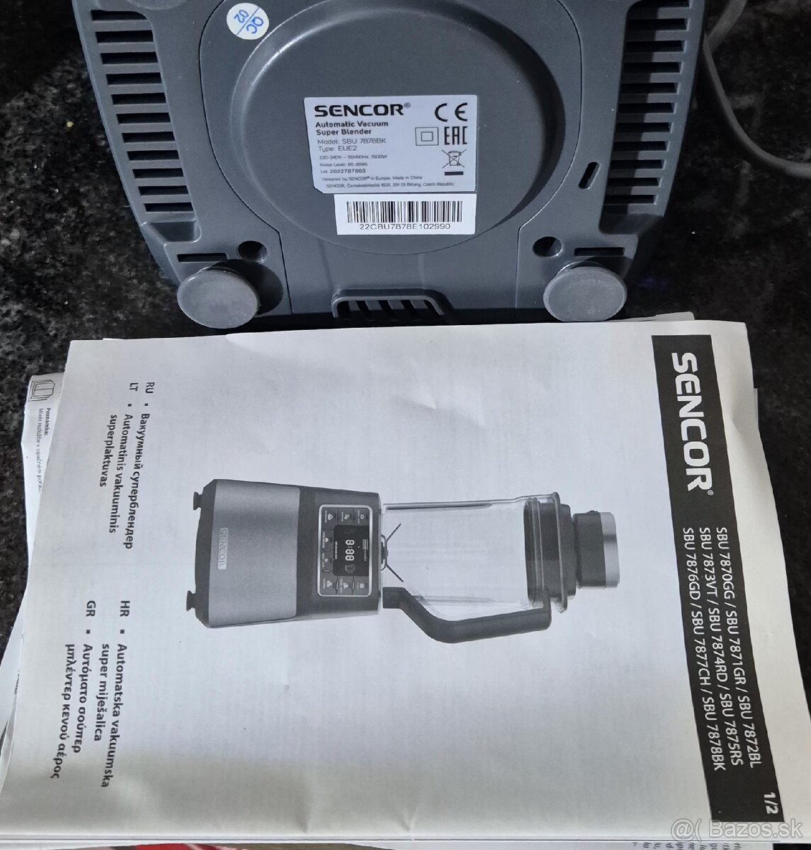 Stolný mixér Sencor SBU 7878BK - 7