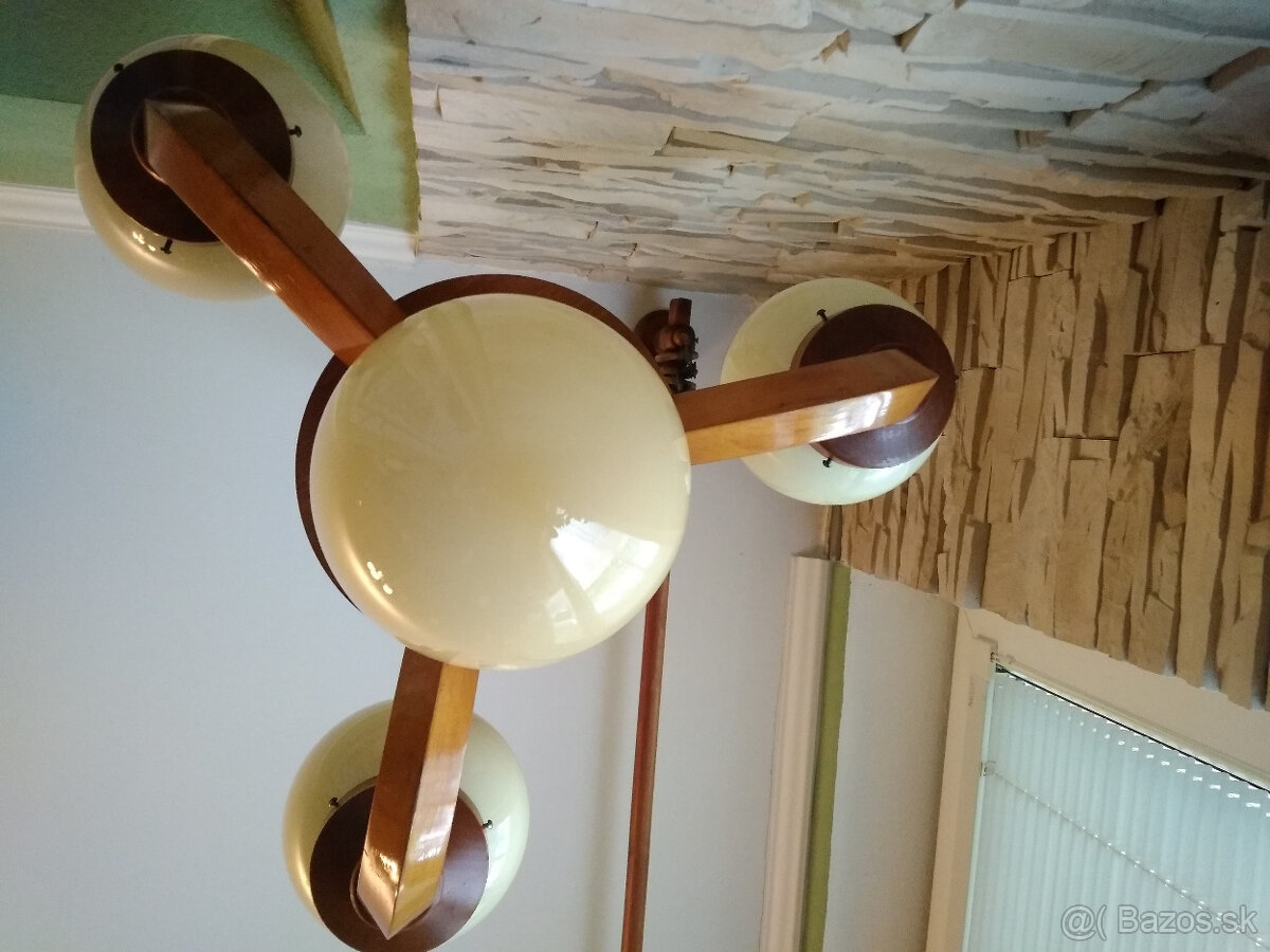 Drevený luster Art deco - 7