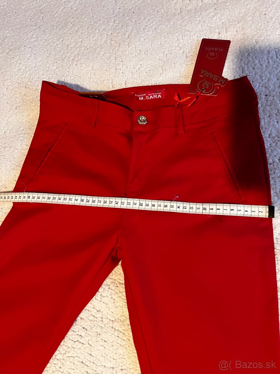 Detské alebo dámske červené džinsy - 7
