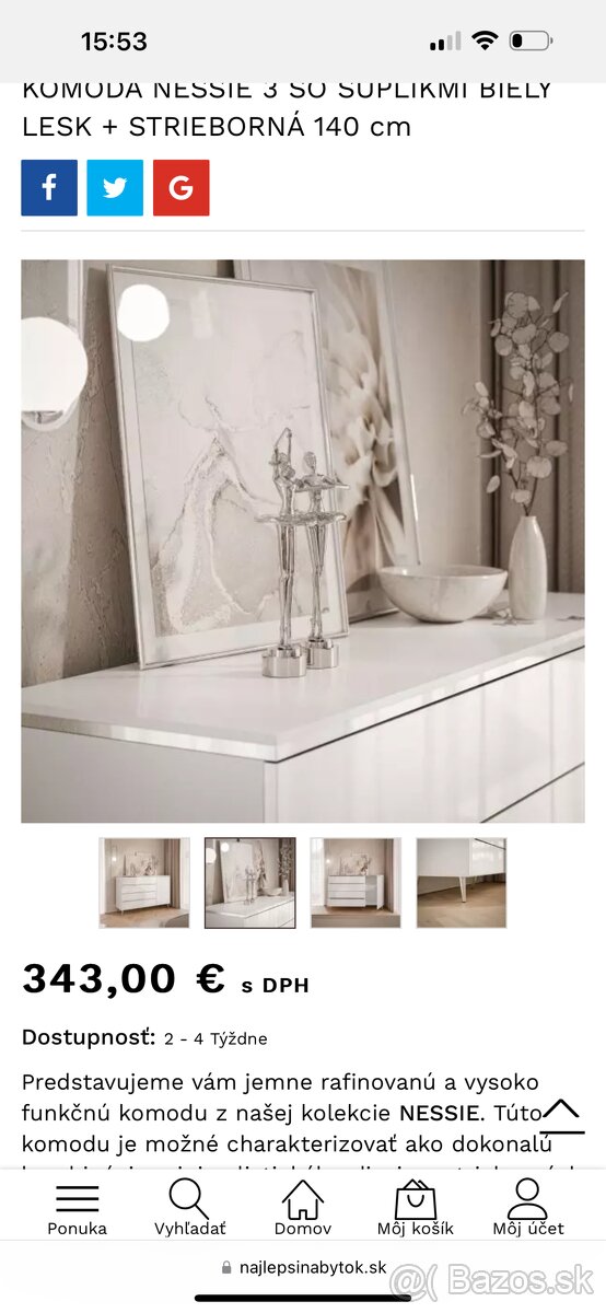 NOVÁ Komoda - 140cm - 7