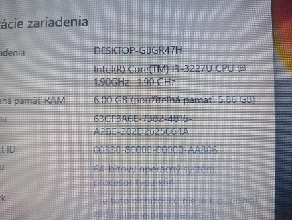 predám Dell Vostro / 6gb ram/ Intel core i3 /120gb ssd disk - 7