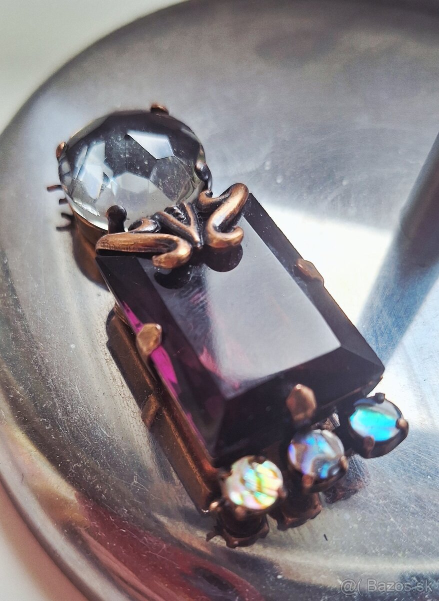 Podnos Berndorf a starožitné brošne - 7