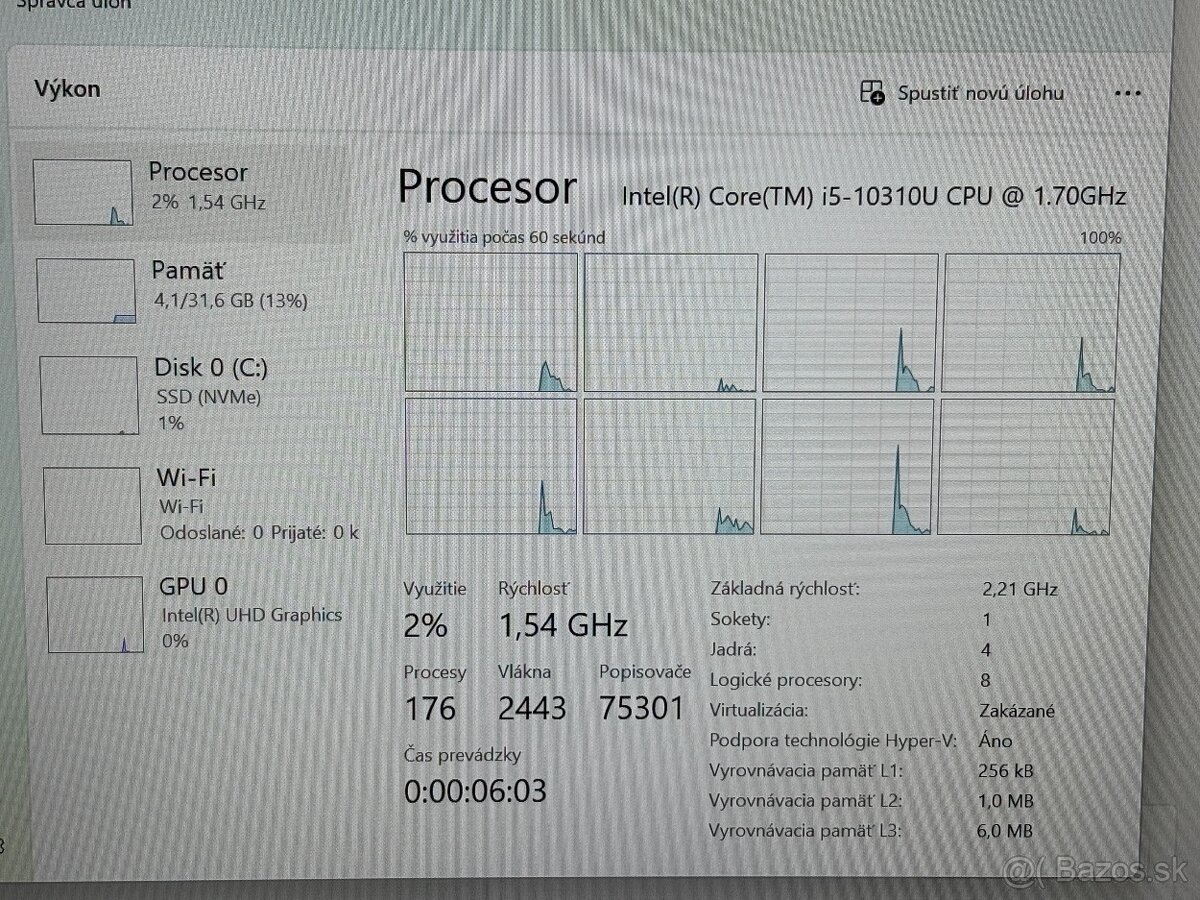 Notebook Dell Latitude 5410/i5 10310U/32GB/256 NVME - 7