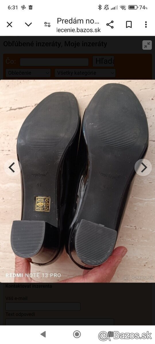 Predám dámske lodičky veľkosť:41 - 7