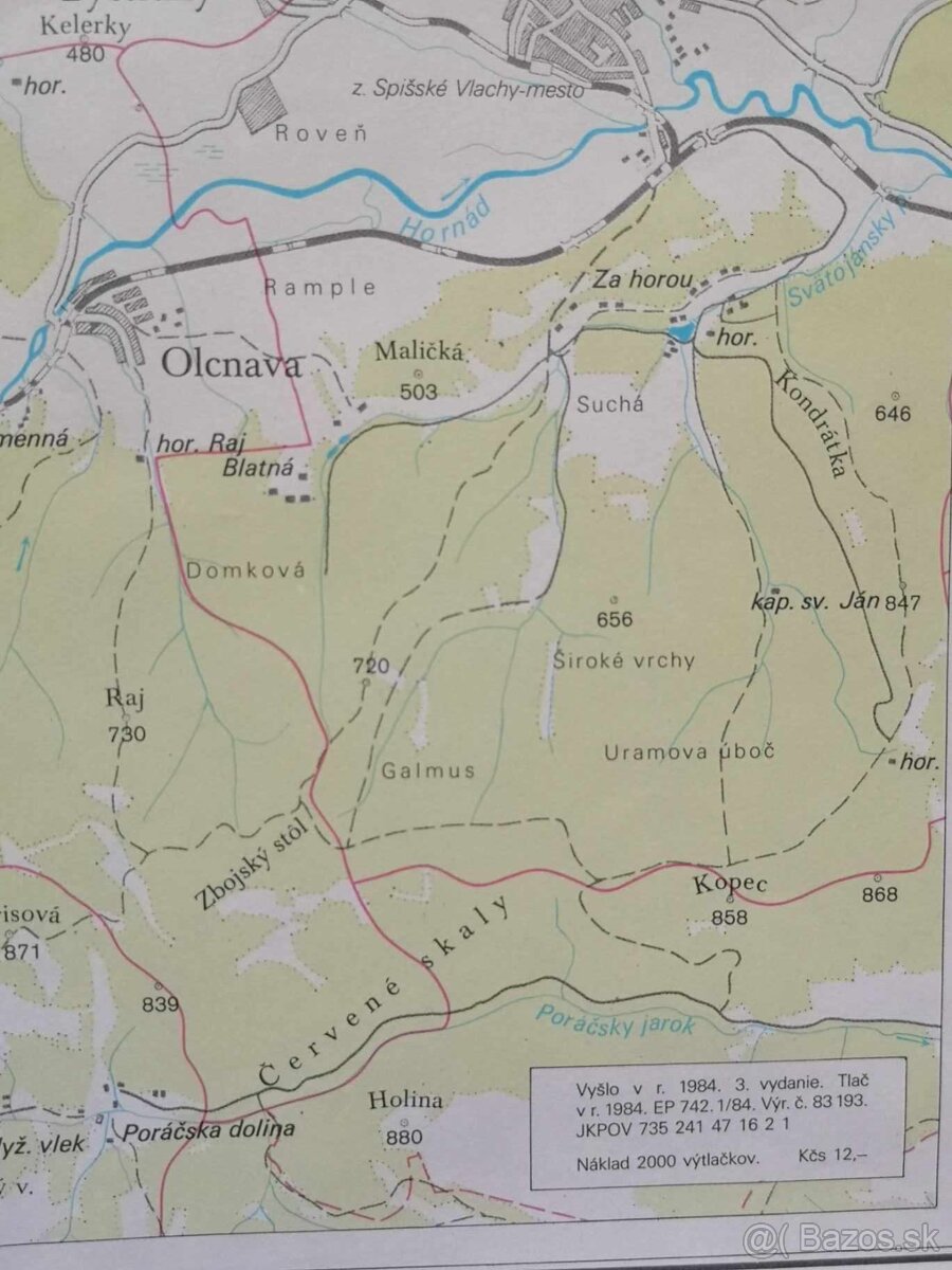 3 Mapy okres Poprad 1969-1984-1989 - 7