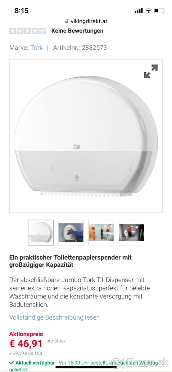 Sanita držiak na toaletný papier Tork T1 a T2 - 7