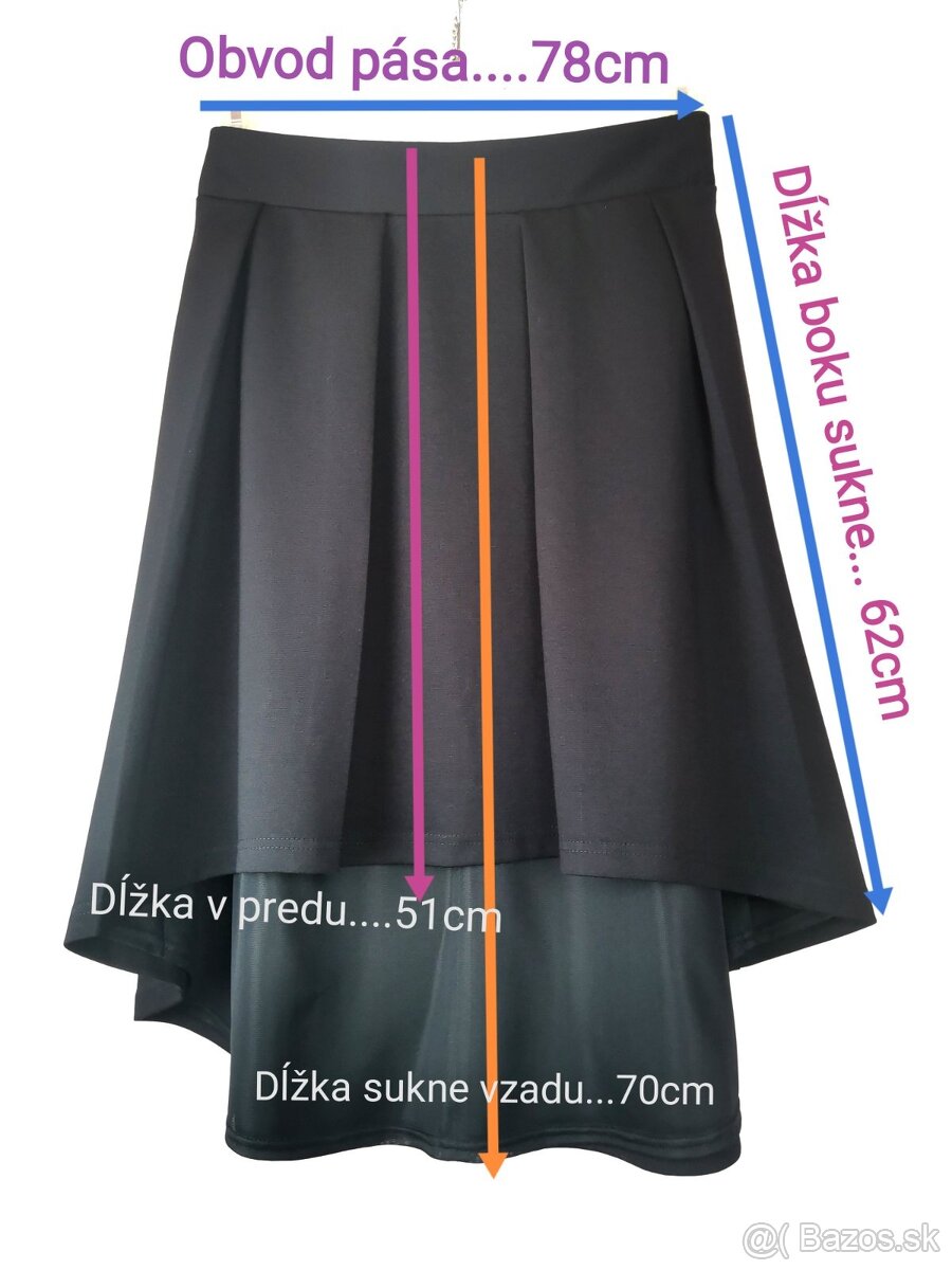 ILSE JACOBSEN - Krásna čierna sukňa veľkosť S - 7