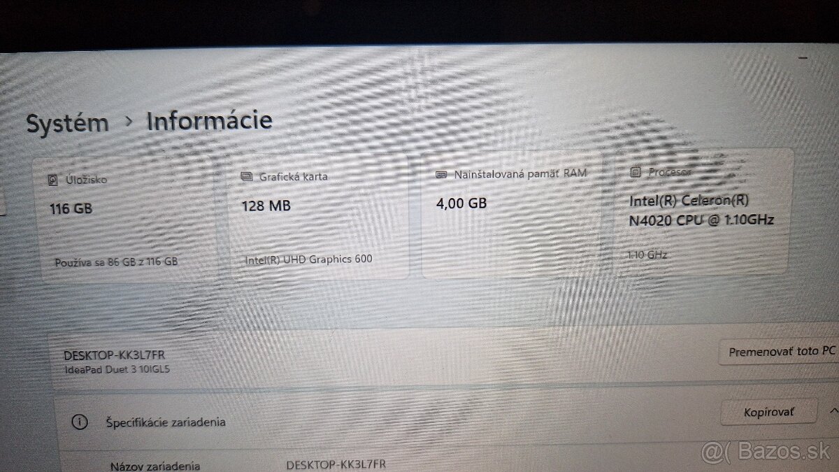 Dotykovy notebook Lenovo IdeaPad Duet 3 10IGL5 - 7