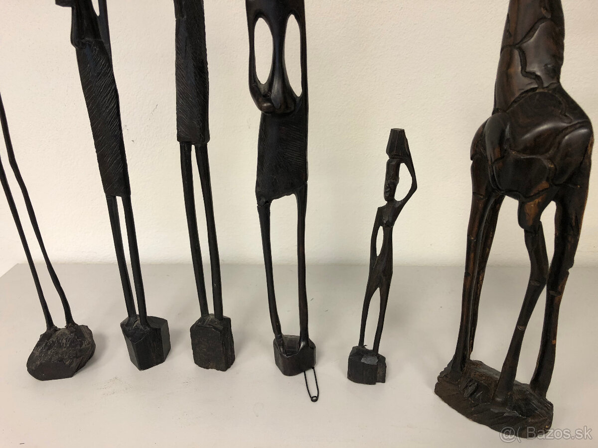 Africké sochy, socha žirafy - 7