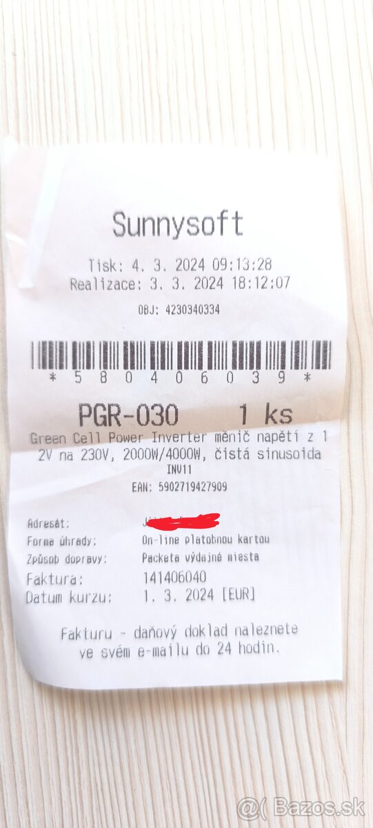 Menič napätia 12v 230v - 2000w čistý sinus - 7