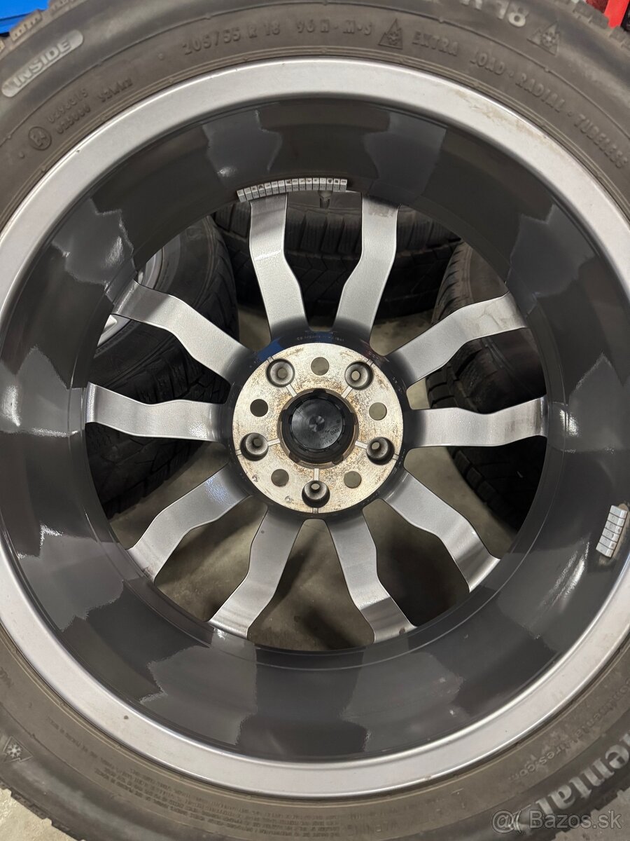 hliníkové disky BMW r18, Zimné continetal 205/55 R18 - 7