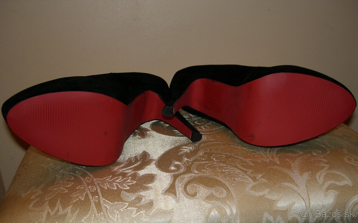 NOVÉ čierne zamatové lodičky veľ. 36 (osobný odber) - 7