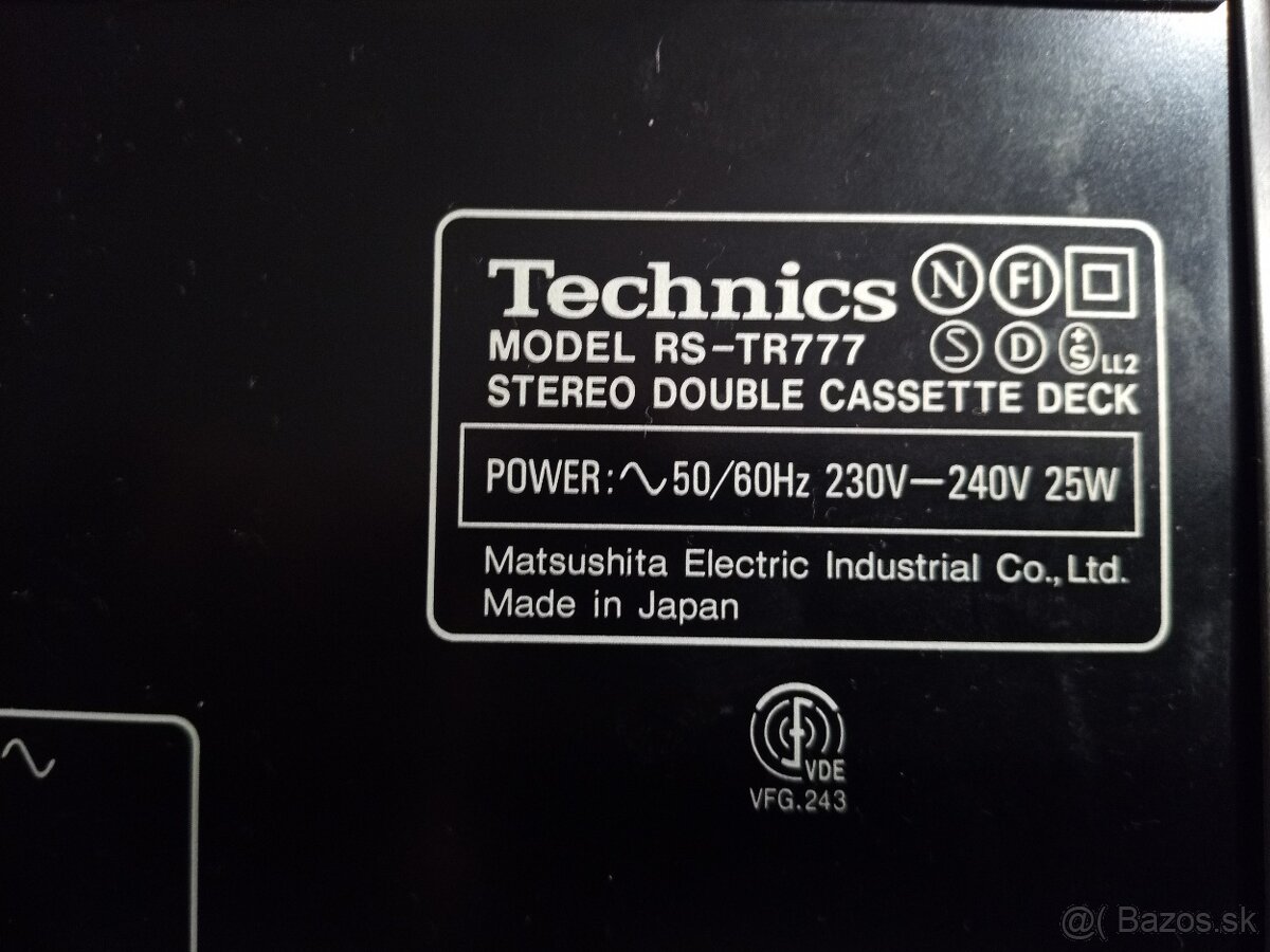 Technics cassette deck RS-TR 777 - 7