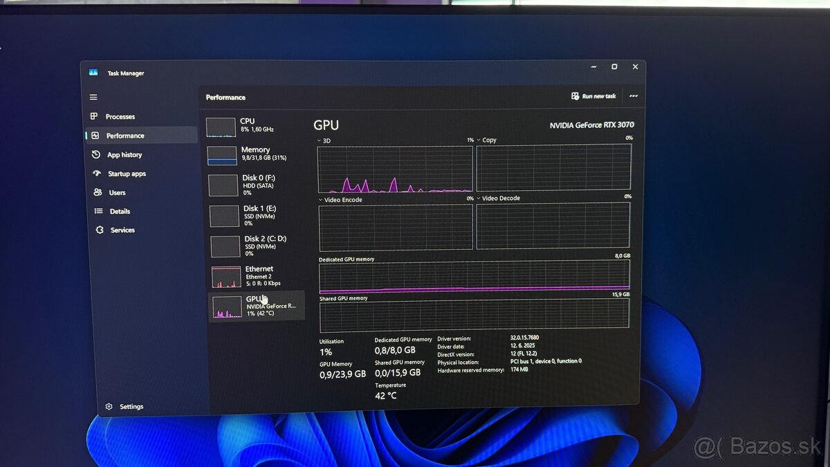 Herny PC - RTX 3070/i7-12700KF/32GB RAM/3TB SSD - 7