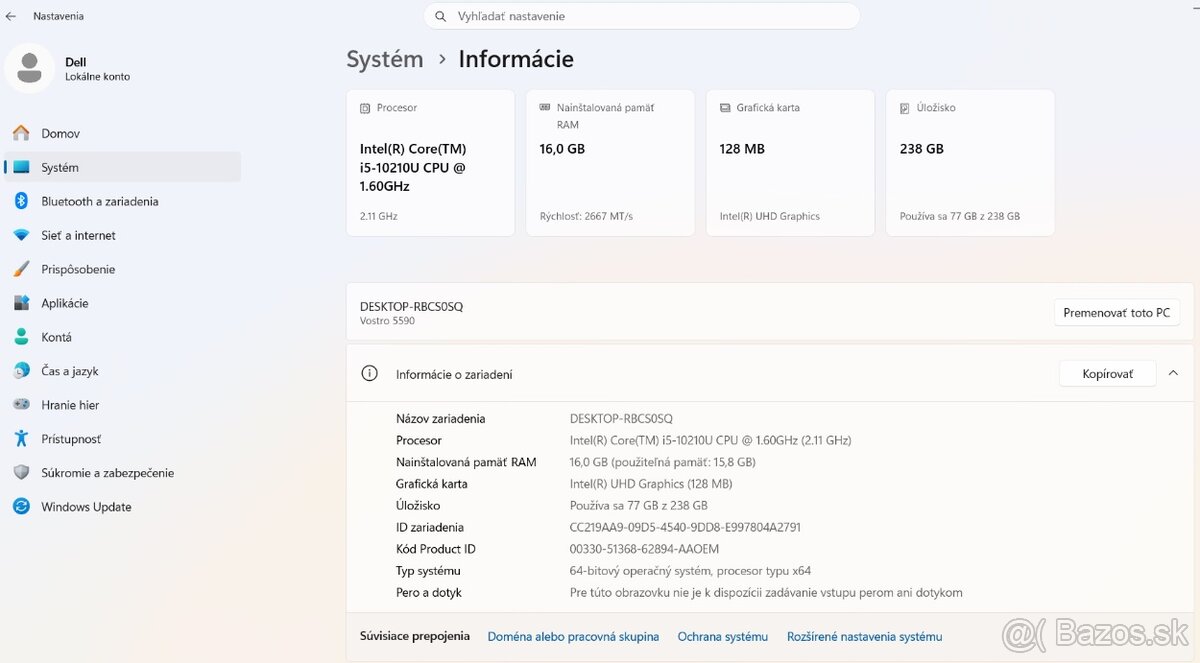 Dell Vostro 5590 i5-10210U - 7