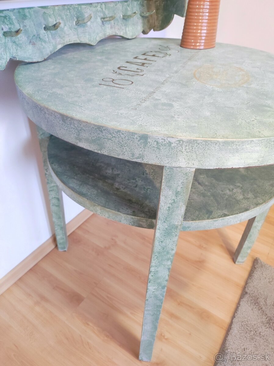 Okrúhly stôl, polička - 7