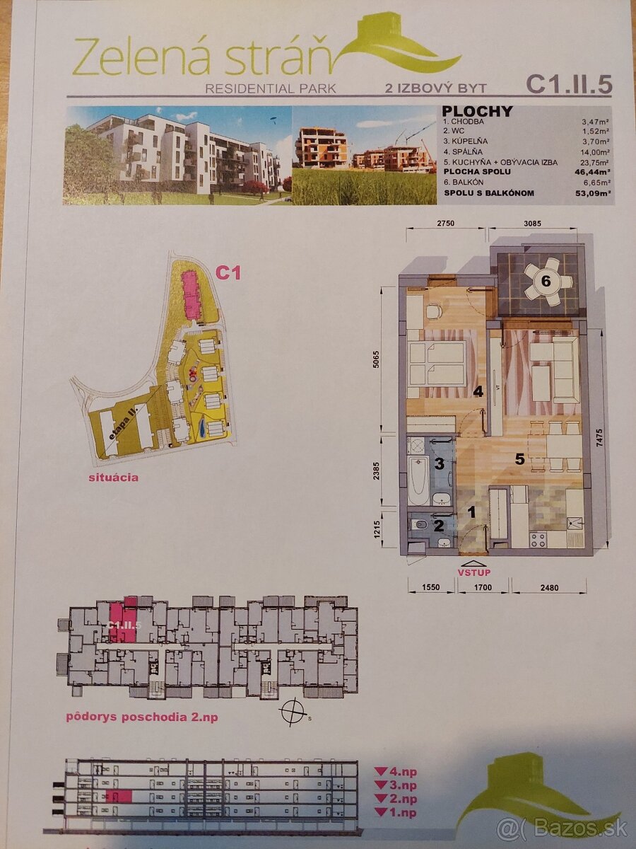 2-izbový byt - novostavba - Zelená stráň - Košice - KNV - 7