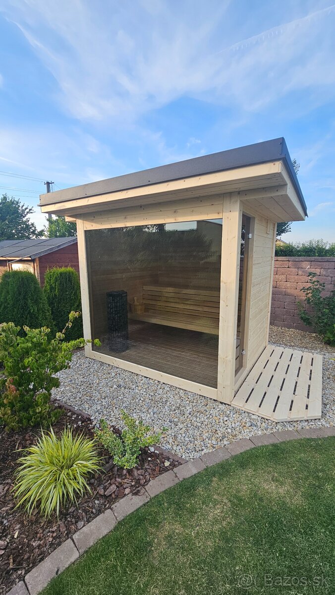 Exteriérová fínska sauna - KLASIK - 7