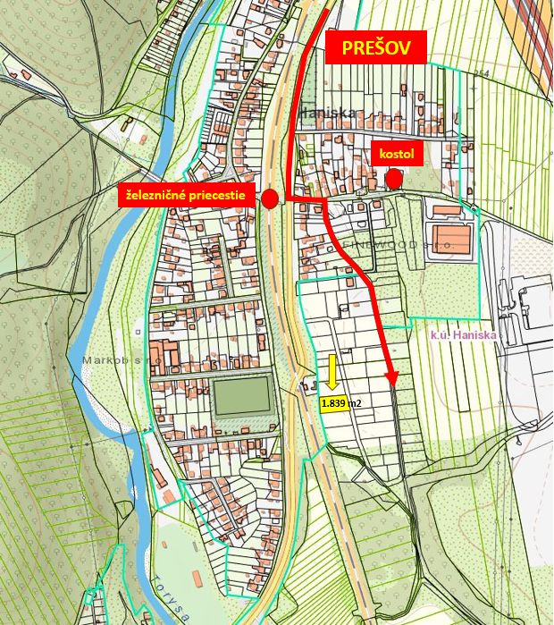 HANISKA - krásny, slnečný a rovinatý stavebný pozemok s IS - 7
