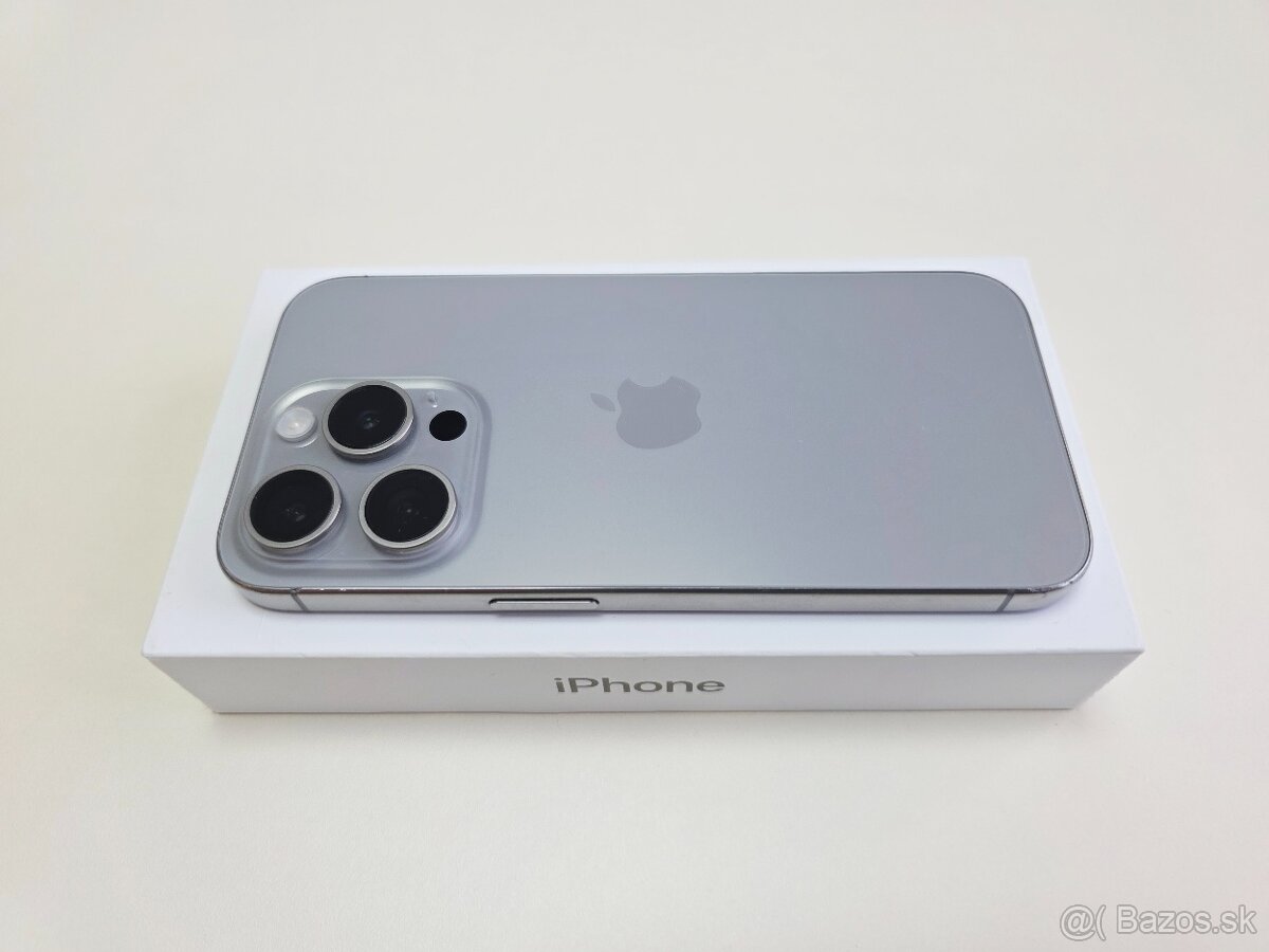 APPLE IPHONE 15 PRO 256GB NATURAL TITANIUM TOP STAV - 7