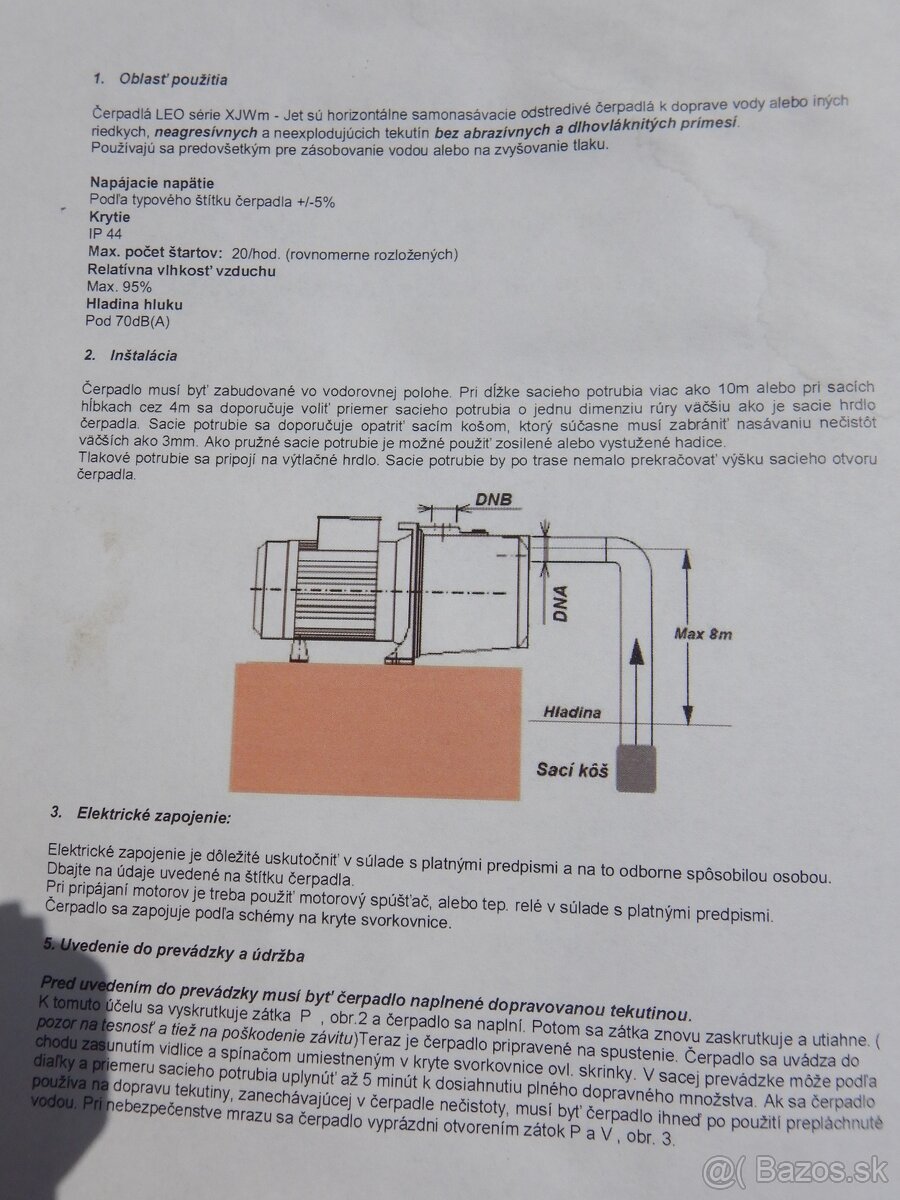čerpadlo na vodu elektrické - 7
