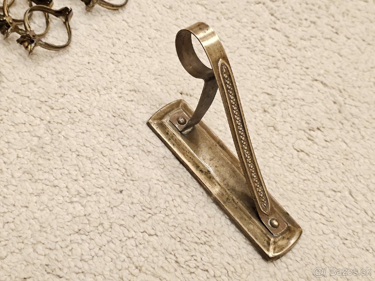 Mosadzná garníž so štipcami - 7