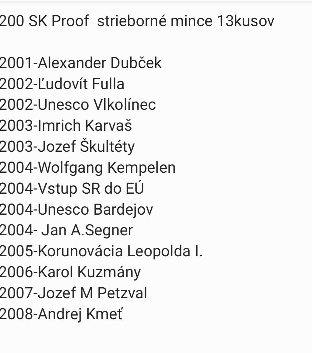 200 sk Proof 13 kusov výhodný set - 7