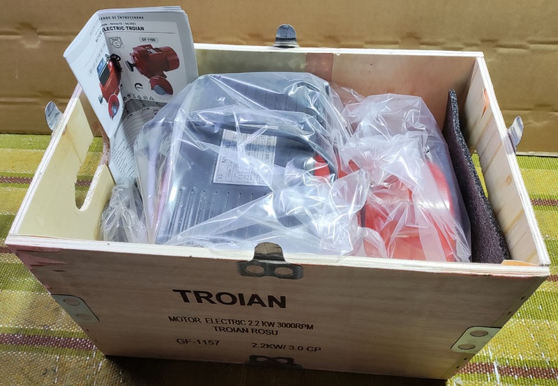 1-fázový elektromotor s remenicou na 220V 3kW 3000otáčok - 7