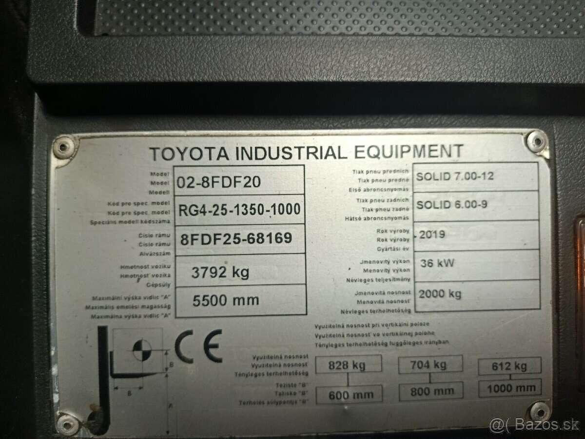 Toyota Dieselový VZV 02-8FDF20 teleskopické vidlice - 7