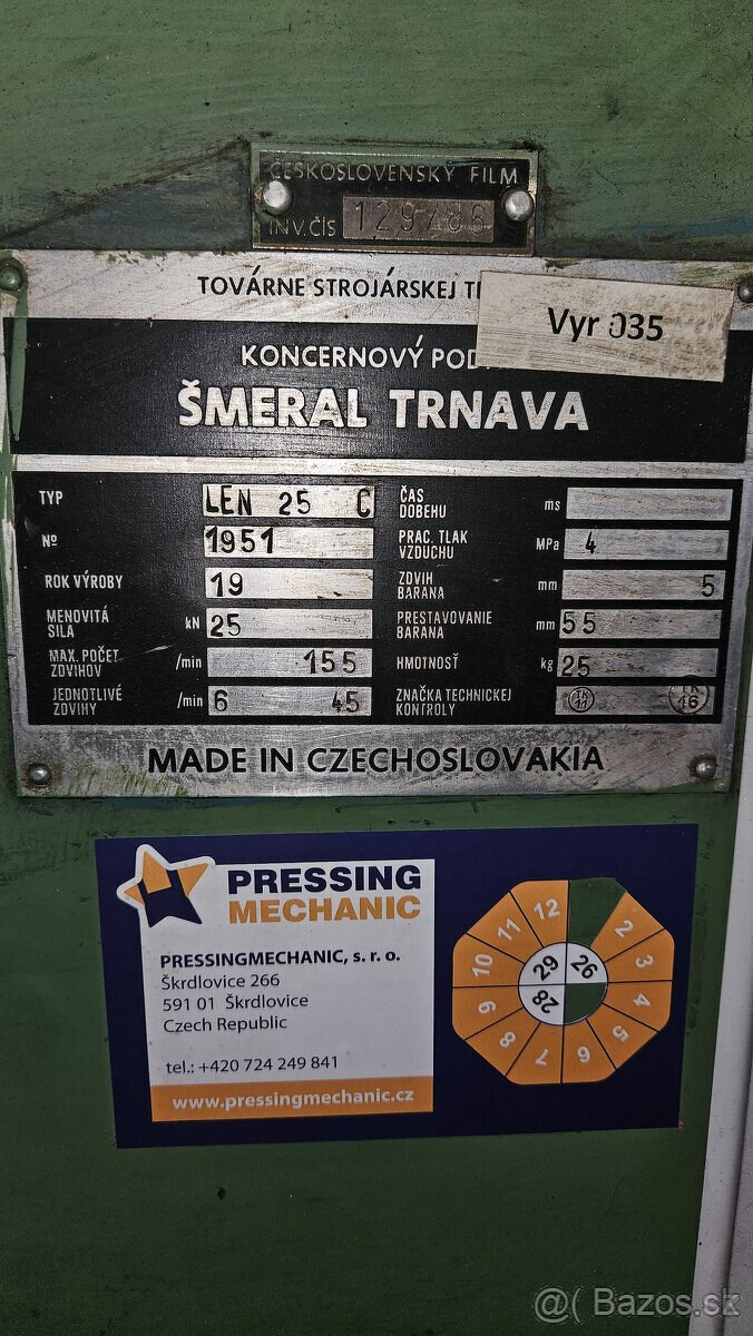LIS VÝSTŘEDNÍKOVÝ LEN 25 C - 7