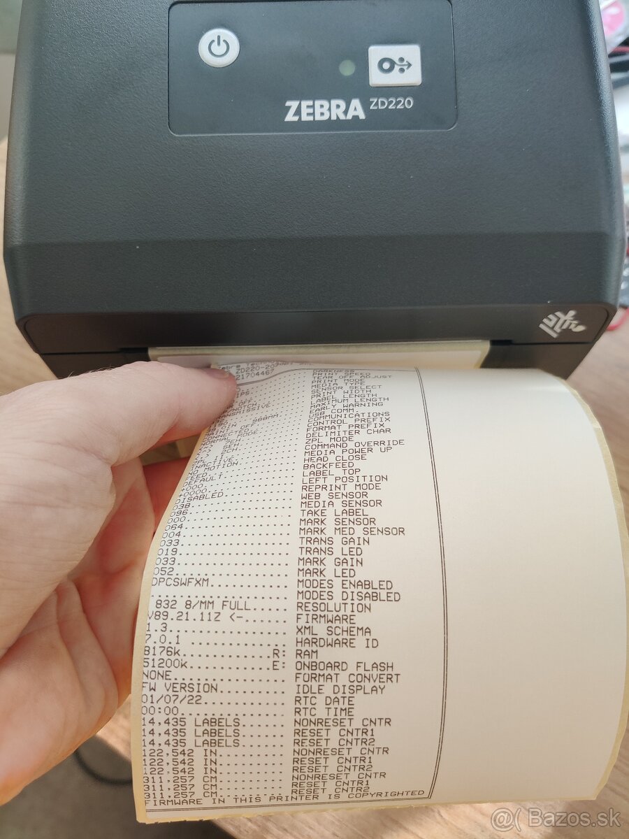 Tlačiareň etikiet Zebra ZD220 ZD 220 DT 203dpi USB - 7